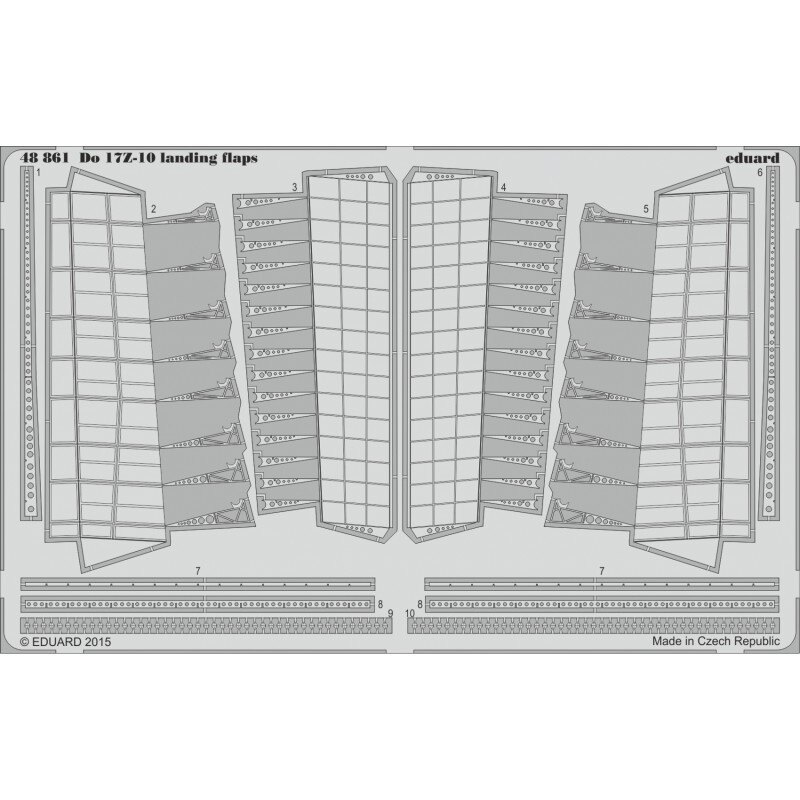Dornier Do 17Z-10 flaps de aterrizaje (diseñados para ser utilizados con los kits ICM)