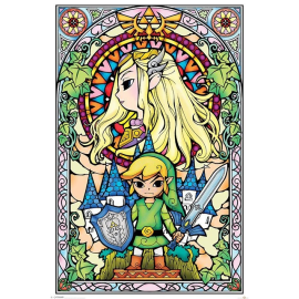  Legend of Zelda Set de 5 Pósteres Stained Glass 61 x 91 cm (5)