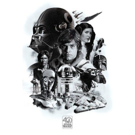  Star Wars Set de 5 Pósteres 40th Anniversary (Montage) 61 x 91 cm (5)