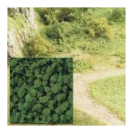  Espuma medianas arbusto verde - uv x 5
