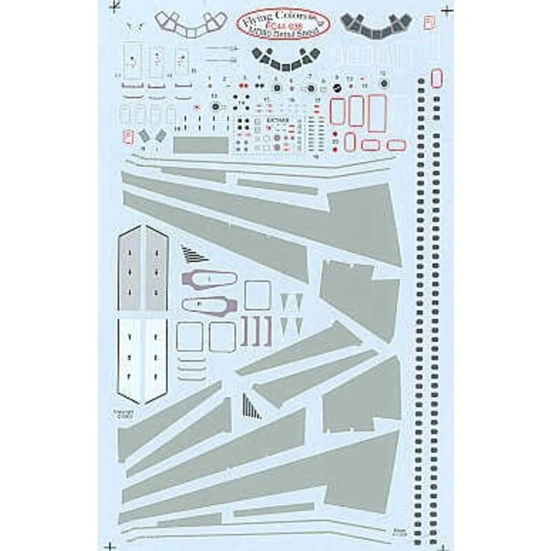 MD-80 Detail sheet. Inc windows doors inspar panels etc (diseñado para ser ensamblado con maquetas de Minicraft and Revell)