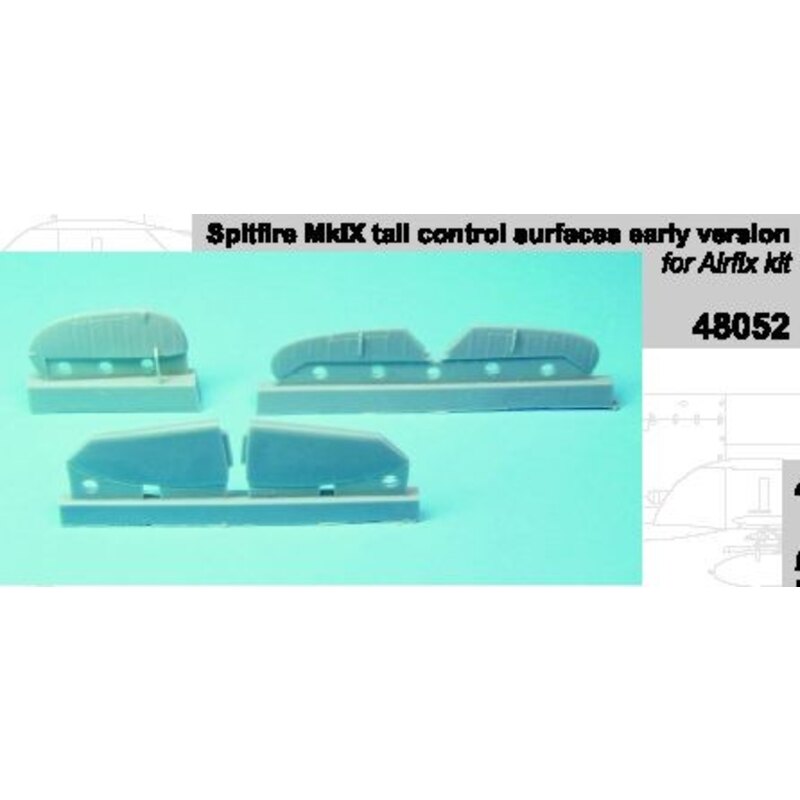 Supermarine Spitfire Mk.IX tail control surfaces early version (diseñado para ser ensamblado con maquetas de Airfix)