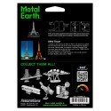 DA-5061016 MetalEarth Architecture: TOUR EIFFEL 11.39x4.06x3.96cm, modelo 3D metálico con 1 hoja, sobre tarjeta 12x17cm, 14+