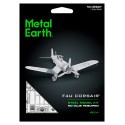Metal Earth MetalEarth Aviación: F4U CORSAIR 11.5x9.5x3.8cm, metal modelo 3D con 1 hoja, sobre tarjeta 12x17cm, 14+