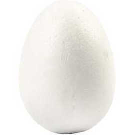  Huevos de poliestireno, A. 6 cm, blanco, Poliestireno, 5ud
