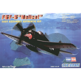 Maqueta Grumman F6F-5 Hellcat Easy Build with 1 piece wings and lower fuselage 1 piece fuselage. Other parts as normal. Optional