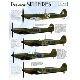 Pre-War Supermarine Spitfire (5) K9795 19 Squadron DuxFord 1938 2 bld prop K9843 DL-N 54 Squadron Hornchurch 1939 2 bld prop L10