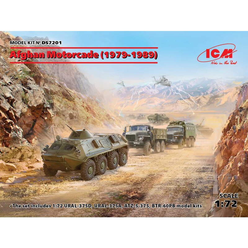 Maqueta Icm Caravana afgana 1979 1989 URAL 375D URAL 375A