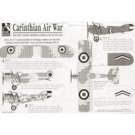 Carinthian Air War Slovenian Air Units Part 2. (6) Phonix C.1 No 121.68 UFAG C.1 No 161 Phonix D.II Phonix D.I Albatros D.III (2