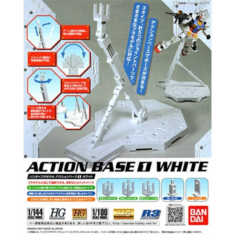 Bandai Modelo Action Base White con 1001hobbies (Ref.81166)