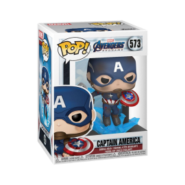 Figurita Avengers: Endgame POP! Películas Vinilo Capitán América estatuilla con Broken Shield y Mjölnir 9 cm