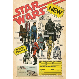  Paquete de pósters de Star Wars Figuras de acción 61 x 91 cm (5)