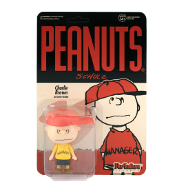  Peanuts Wave 2: Charlie Brown Manager Figura de reacción de 3,75 pulgadas
