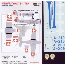 Messerschmitt Bf 108B (Swiss Air Force) with wheels (diseñado para ser ensamblado con maquetas de Eduard)