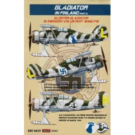 Gloster Gladiator Mk.II on skis. Decals Finland. Swedish Voluntary Wing F19 part 2