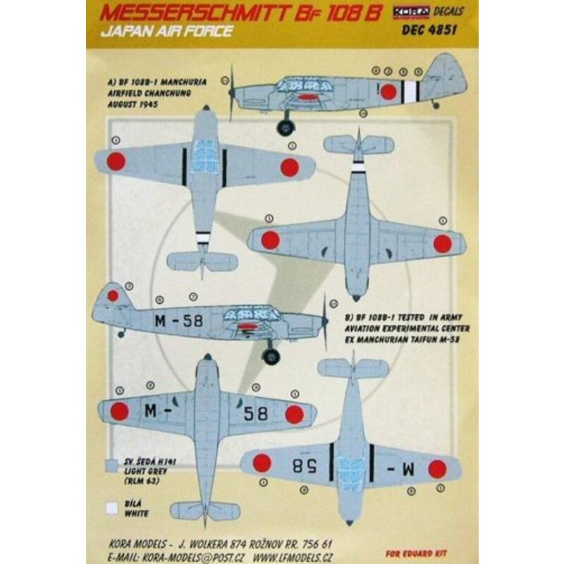 Messerschmitt Bf 108B (Japan Air Force) (diseñado para ser ensamblado con maquetas de Eduard)