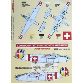 B-24J-20-FO Liberator (Swiss AF) (diseñado para ser ensamblado con maquetas de Academy Minicraft and Hasegawa)