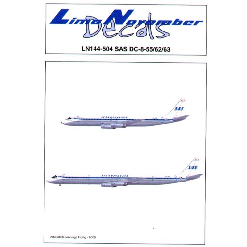 Douglas DC-8-55/62/63 SAS pre 1984 29 registrations and Viking names.