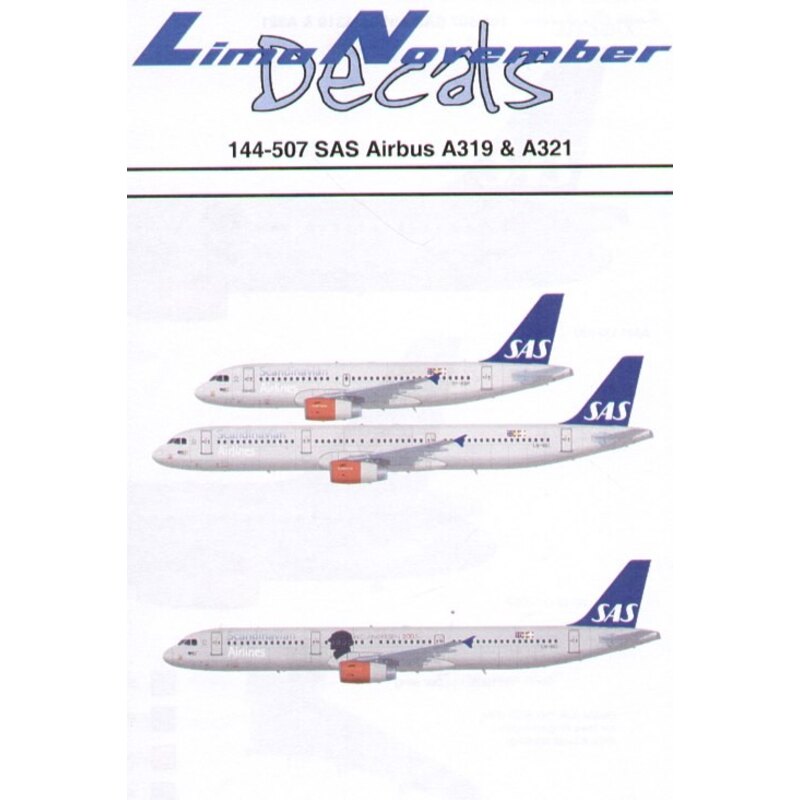 Airbus A319 and A320. SAS SCANDINAVIAN AIRLINES. Registrations and Names for all fleet