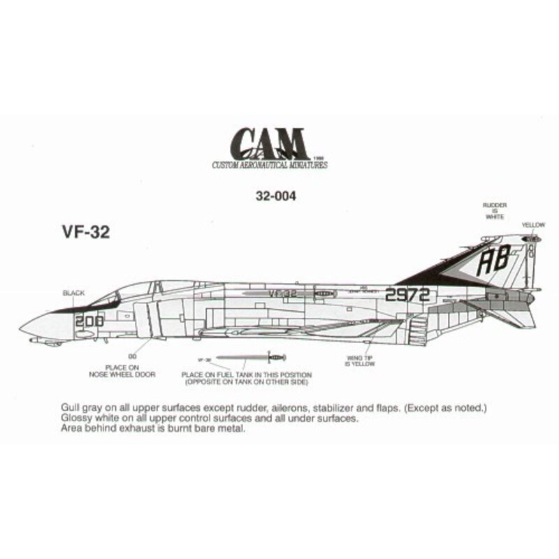 F-4B Phantom 152972 AB/200 VF-32 Swordsmen USS JFK CAG