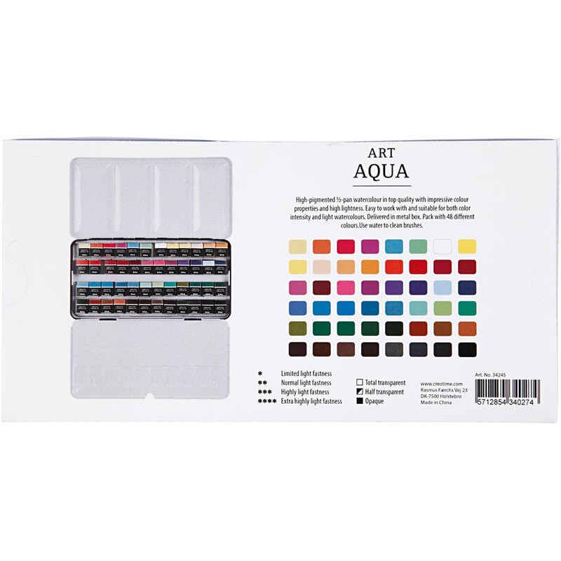 Pigment art proff Acuarelas Art Aqua, colores metalizados, medidas 1