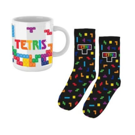  Conjunto taza y calcetines Tetris Tetriminos