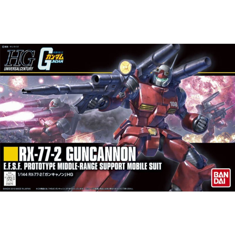 Cañón de pistola Gundam Gunpla HG 1/144 190 RX-77-2