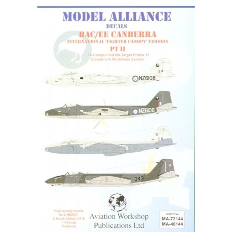 BAC/EE Canberra B(I)12s with `Fighter Type′ canopies (5) NZ6108 14 Squadron RNZAF Singapore 1964 NZ6106 14 Squadron RNZAF RAAF B