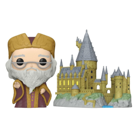 Figuras Pop ¡Harry Potter POP! Figura de vinilo Town Dumbledore con Hogwarts 9 cm