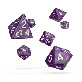 Oakie Doakie Dice Oakie Doakie Dice Dados RPG-Set Marble - Púrpura (7)