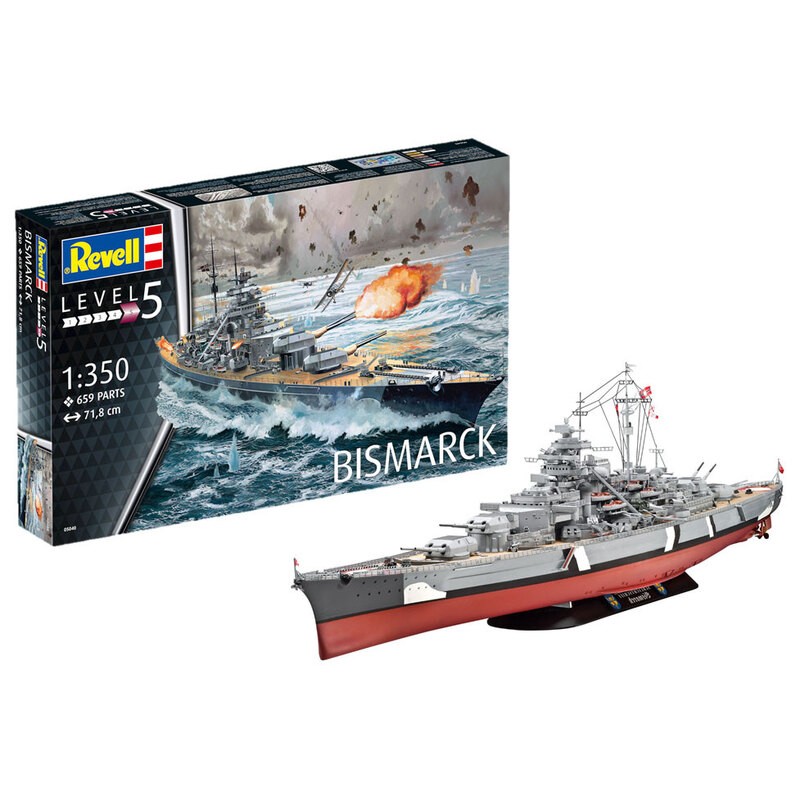 Maqueta Revell 1:350 Battleship Bismarck con 1001hobbies (Ref.5040)