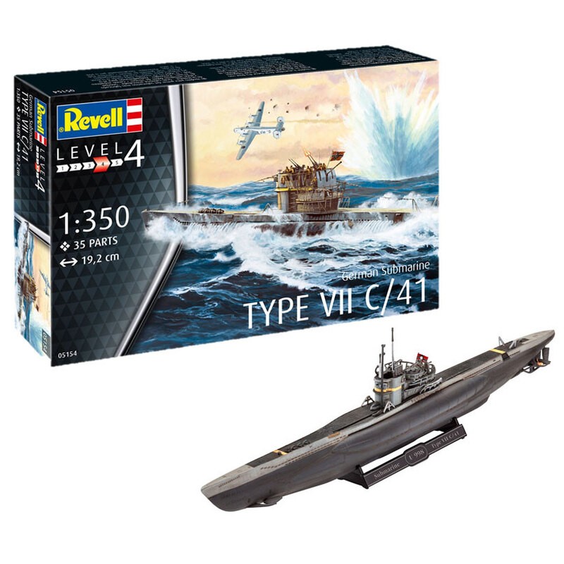 Revell Maqueta submarino alemán Type XXI con interior, Kit modello