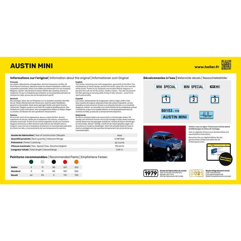 HELL80153 Austin Mini Rallye 1:43