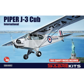 Maqueta Piper J-3 Cub 'International' ex-Smer kit con nuevas piezas transparentes