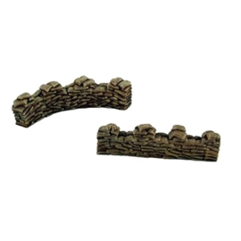 Accesorios para dioramas 28mm (Approx 1:48) Sand Bags 2x4 straight & 4x4 curve per pack 
