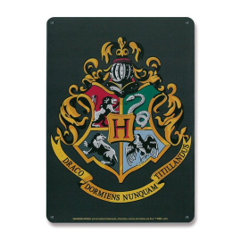  Cartel metálico Harry Potter Logo Hogwarts 15 x 21 cm