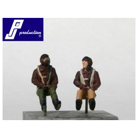 Figuras 2 x US pilots WWII seated in aircraft (as in PJ721116)