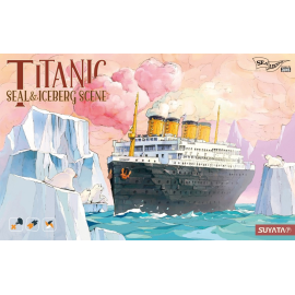 Maqueta Titanic - Serie de dibujos animados de escena de focas y iceberg