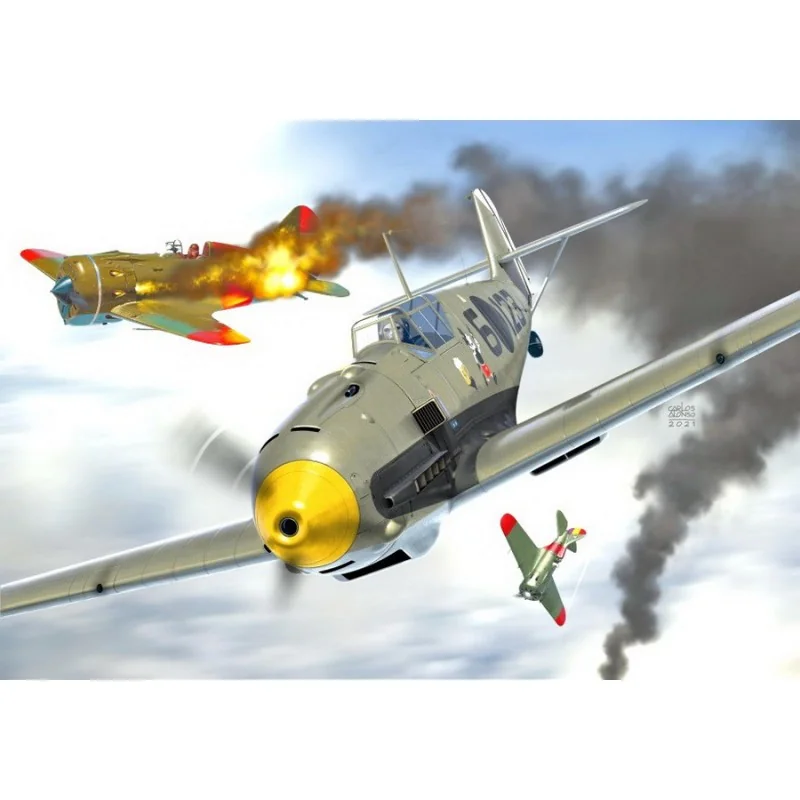 MAQUETA 1:72 AVION HE51 B-1 Y BF109E-3 LEGION CONDOR HASEGAWA