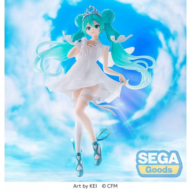 Sega Hatsune Miku PVC Estatua SPM 15 Aniversario KEI Ver. 24cm