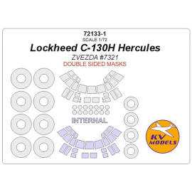  Lockheed C-130H Hercules - Máscaras de doble cara y ruedas (diseñadas para usarse con los kits Zvezda ZVE7321)