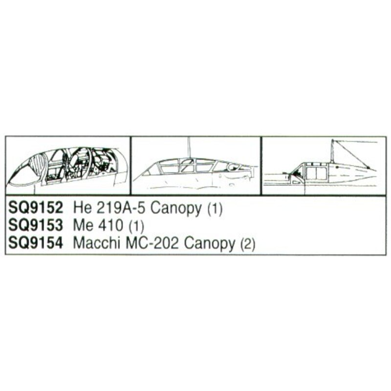 Macchi C.202 canopy x 2 (diseñado para ser ensamblado con maquetas de Hasegawa)