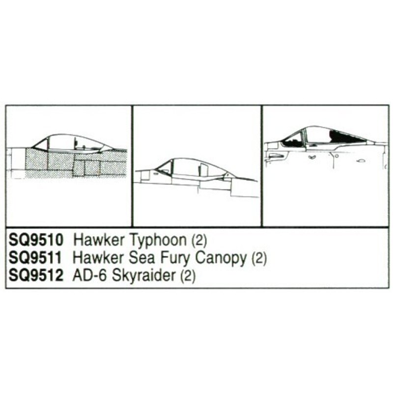 Hawker Sea Fury x 2 (diseñado para ser ensamblado con maquetas de Hobbycraft)