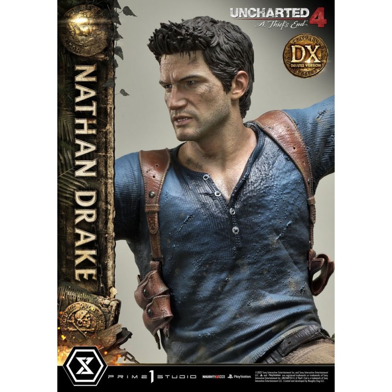 Estátua Nathan Drake vs Thief: Uncharted 4: A Thief's End Escala 1