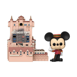 Figurita Walt Disney Word 50 Aniversario POP! Figura Vinilo Town Hotel Hollywood Tower y Mickey Mouse 9 cm