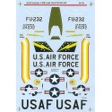 North American F-86D (1) 24232 FU-232 62nd FIS/ 56 FIG red/yellow/white fuselage band