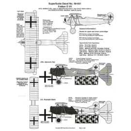 Fokker DVII (2) UffZ Heinrich Piel Jasta 13 Green nose blue fuselage and tailplane white rudder Lt Rudolph Stark Jasta 35 fusela