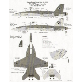 McDonnell Douglas F/A-18F Super Hornets (2) 165675 NJ/101 VFA-122 166467 AD/206 VFA-106