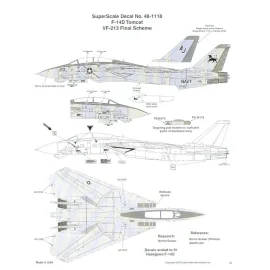 Grumman F-14D Tomcat (1) 164602 AJ/213 VF-213 Blacklions USS Thoedore Roosevelt Final Scheme