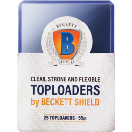  Beckett Shield: 25 toploader 55pt Regular Clear